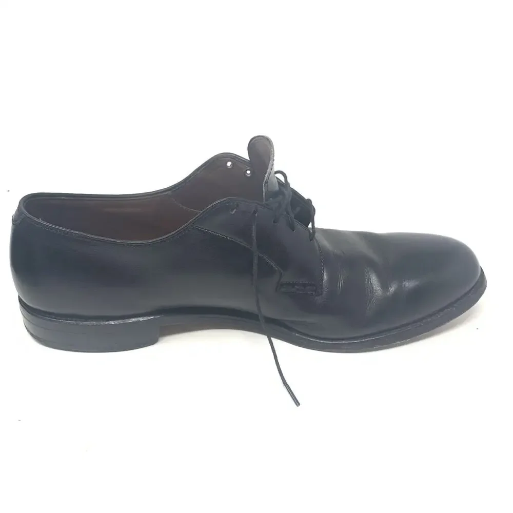 Allen Edmonds Bristol Plain Toe Blucher Leather Sole Black 13 AA Narrow